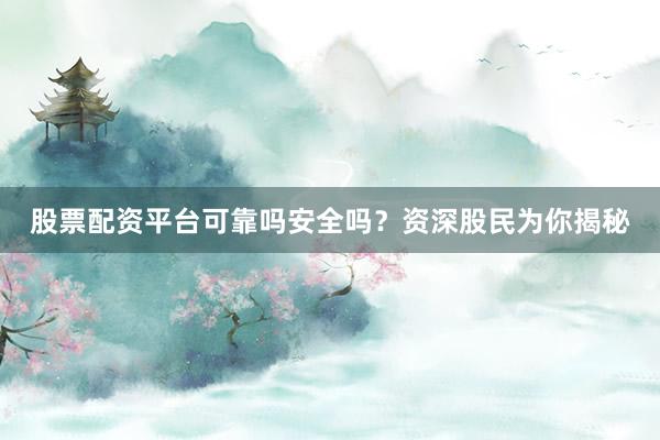 股票配资平台可靠吗安全吗?资深股民为你揭秘