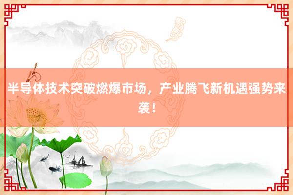 半导体技术突破燃爆市场,产业腾飞新机遇强势来袭!