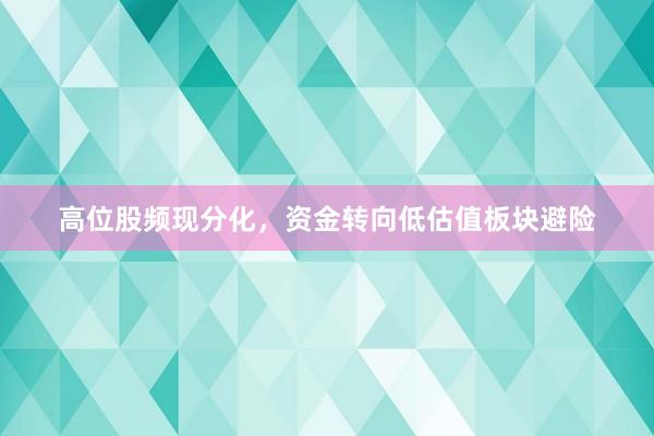 高位股频现分化，资金转向低估值板块避险