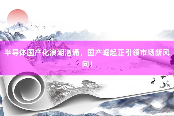 半导体国产化浪潮汹涌，国产崛起正引领市场新风向！