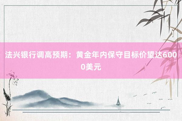 法兴银行调高预期:黄金年内保守目标价望达6000美元